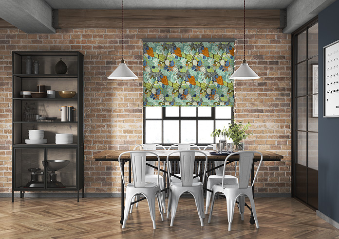 Phoebe, Aqua - Roman Blind - Image 5